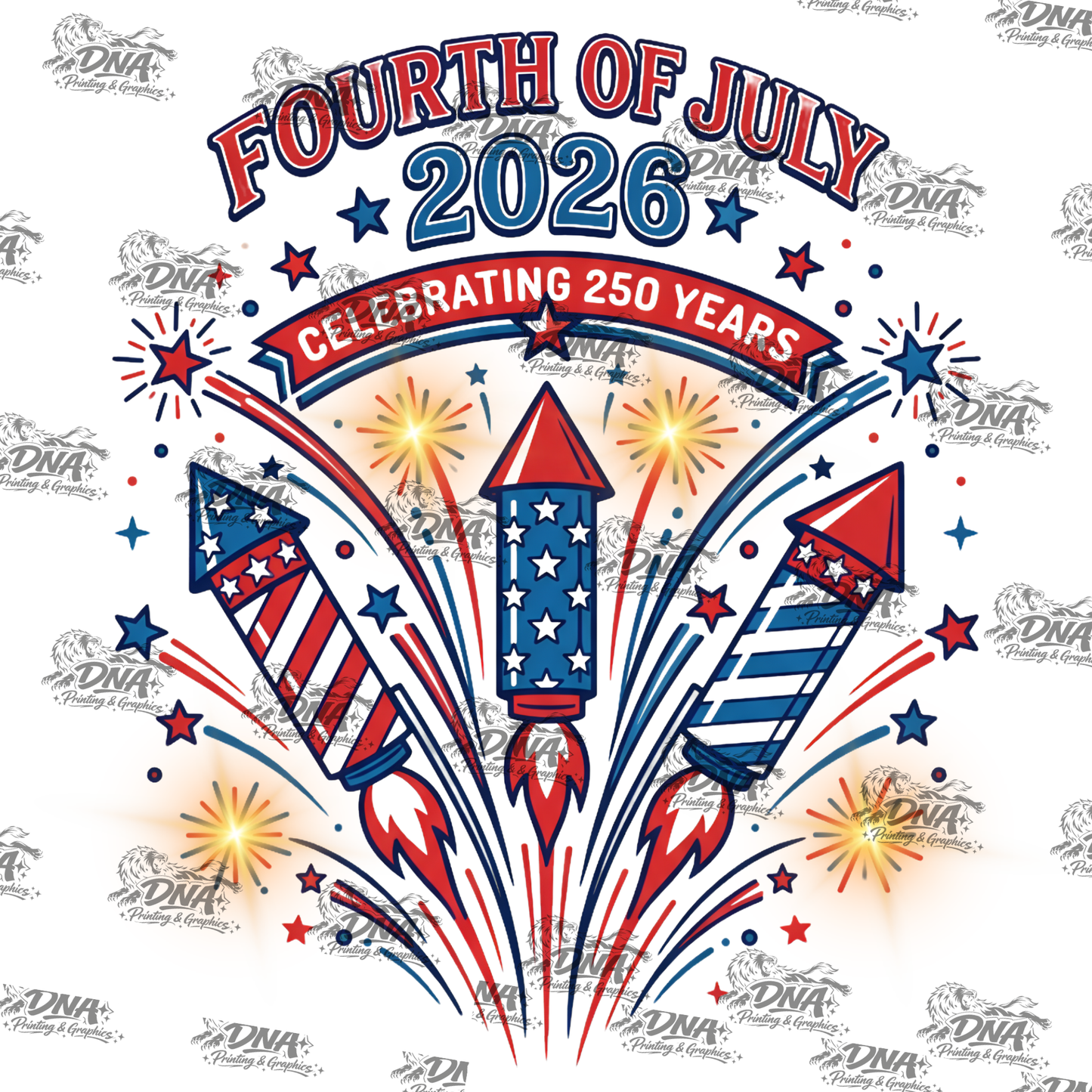 4th of July DTF transfers